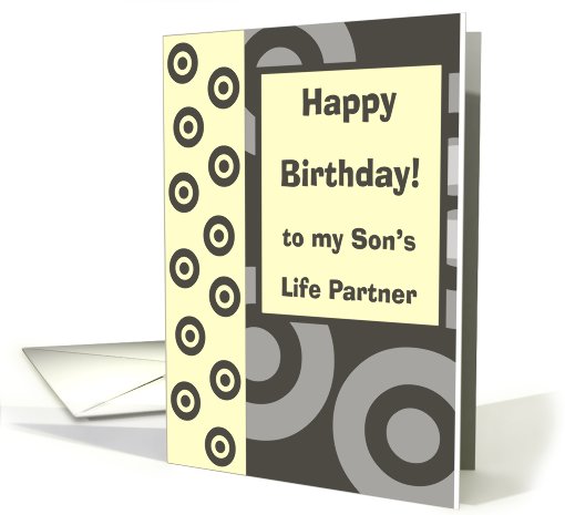 Happy Birthday - Son's Partner card (828750)