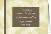 Support - Coming Out card