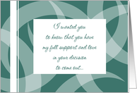 Support - Coming Out card