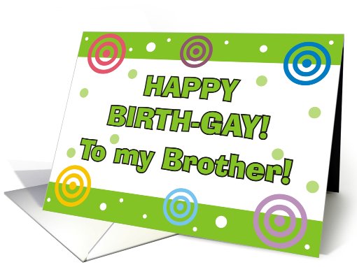 Birthday - Gay Brother card (829887)