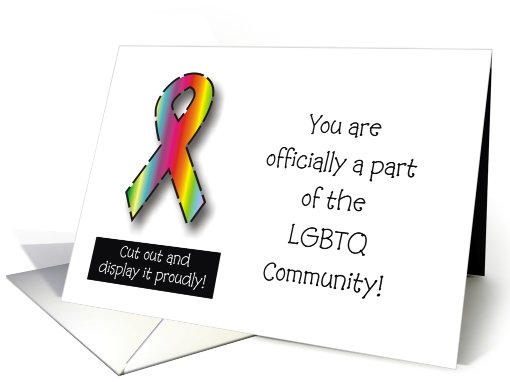 Official - LGBTQ Community Ribbon card (829891)