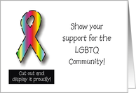 Support - LGBTQ Community Ribbon card