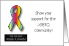 Support - LGBTQ Community Ribbon card