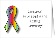 Proud - LGBTQ Community Ribbon card