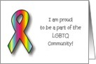 Proud - LGBTQ Community Ribbon card