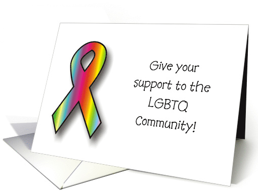 Give Support - LGBTQ Community Ribbon card (829895)