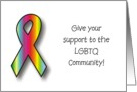 Give Support - LGBTQ Community Ribbon card