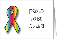 Announcement - Proud to be Queer card