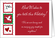 Best Wishes - Gay Neighbors card