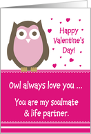 Valentine - To my Life Partner card