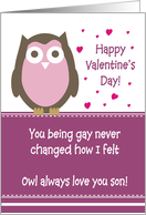 Valentine - To my Gay Son card