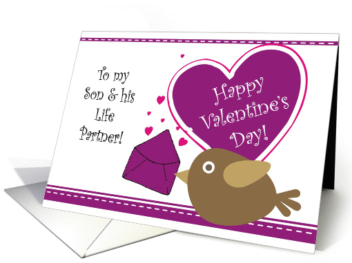 Valentine - To my Son & His Life Partner card (890277)