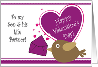 Valentine - To my Son & His Life Partner card