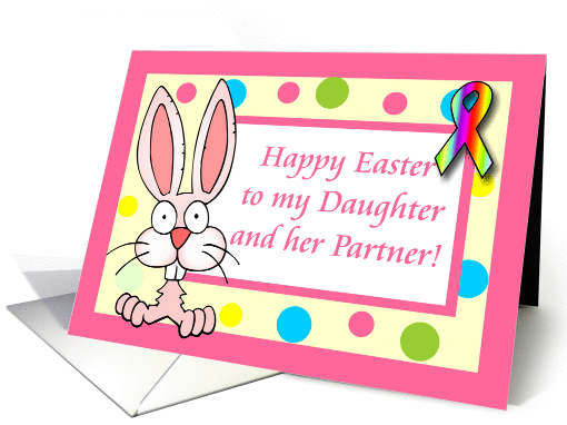 Happy Easter - To my daughter & her partner card (898977)
