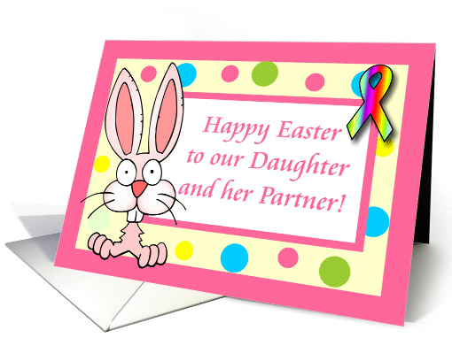 Happy Easter - To our daughter & her partner card (898987)