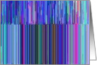 You’re invited to our... Blue velvet & multicolor stripes scene curtain card