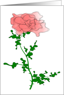 Tender Rose with thorns card