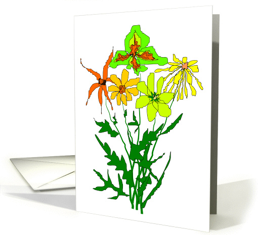 Purple flowers card (838039)