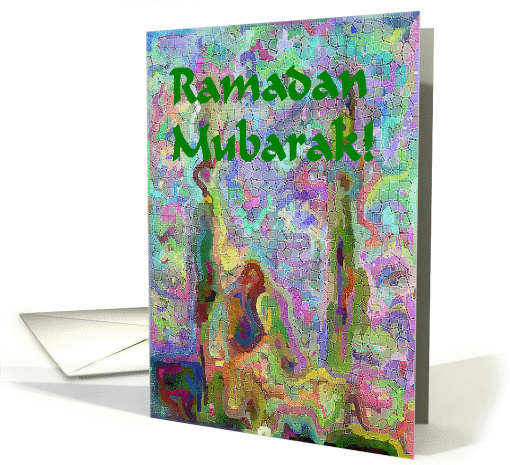 Ramadan mubarak! Mosaic Mosque ( van Gogh Style) card (839776)