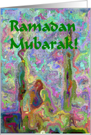 Ramadan mubarak! Mosaic Mosque ( van Gogh Style) card