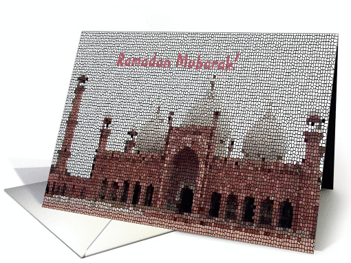 Ramadan mubarak! Mosaic Mosque card (839778)