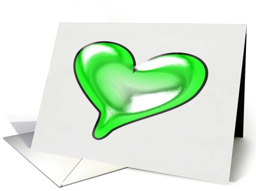St. Patrick's Day Wedding Invitation. Green heart card (909926)