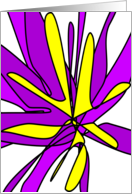 Abstract Flower, any occasion, blank note card. card