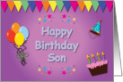Happy Birthday Son Colorful card
