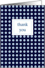 Thank You Blue Pattern card