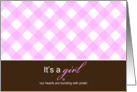 It’s a Girl Plaid card