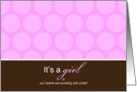 It’s a Girl Polka Dots card