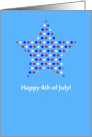 Happy 4th of July Red, White and Blue Stars card