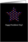 Happy Presidents’ Day Red, White and Blue Stars card