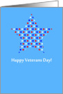 Happy Veterans Day Red, White and Blue Stars card