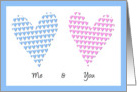 Me & You Hearts card