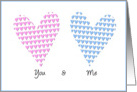 You & Me Hearts card