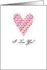 I Love You Hearts Valentine card