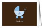 Thank you for the Baby Gift Blue Stroller card