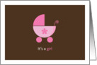 It’s a Girl Pink Stroller card