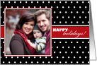 Happy Holidays Polka Dot Photo Card