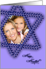 Happy Hanukkah Star of David Photo Card