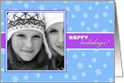 Happy Holidays Snowflakes Photo Card