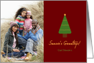 Seasons Greetings Christmas Tree Photo Card