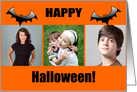 Happy Halloween Bats Photo Card