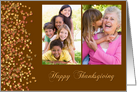 Happy Thanksgiving Leaves 2 Pictures Photo Card