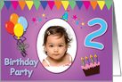 2 Year Bithday Party Photo Card