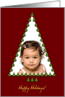 Happy Holidays Christmas Tree Photo Card