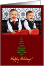 Happy Holidays Christmas Tree Photo Card