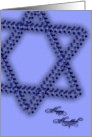 Happy Hanukkah Star of David card