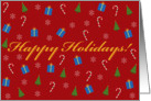 Happy Holidays Christmas Icons card